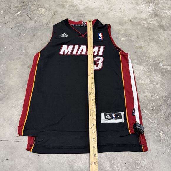 Dwyane Wade MIAMI HEAT ADIDAS NBA SEWN STITCHED Jersey YOUTH MEDIUM - Picture 2 of 7